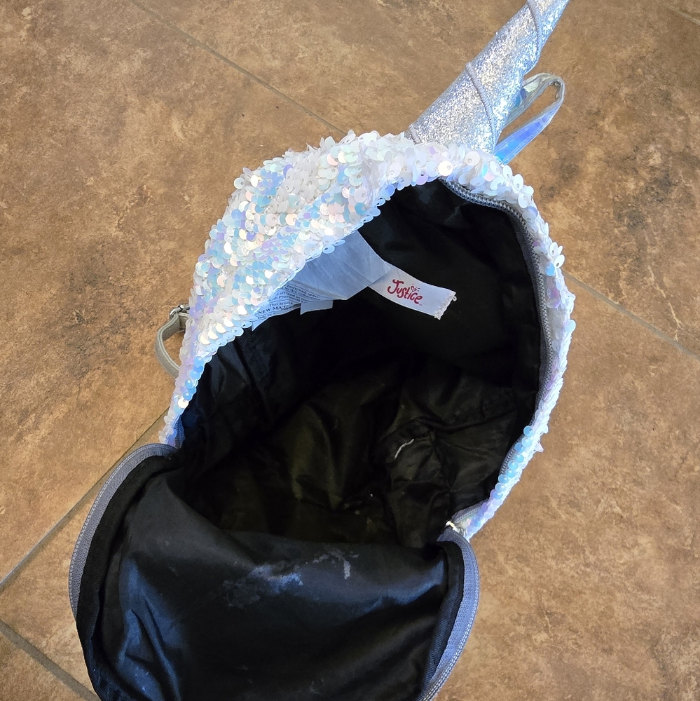 Iridescent Sequined Justice Mini Backpack - Picture 3 of 4